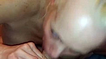 Milf stepmom sucks cock and licks balls expertly