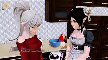 harem hotel 402 features sexy outfits and big tits in 3d game