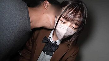 Curvy High School Senior with G-Cup Gets Massive Creampie in Bed Under Uniform