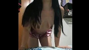 My little slut shows herself on webcam feeling so exposed and excited