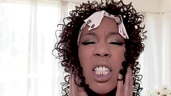 feeling so sexy as misty stone, this cute ebony pornstar, gives huge cock blowjob and swallows cum load passionately