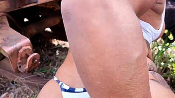 banging a tight ass outdoors