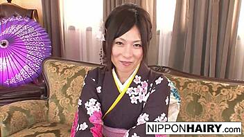 Japanese Geisha Tied Up and Teased with Toys.