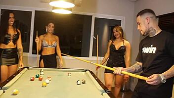 The professor becomes the student in a fun challenge with three daring girls