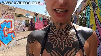 Young 18+ Gets Monster Cock on Ibiza Beach with Public Cum on Face Walk