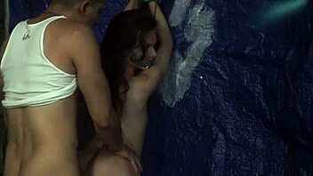 Anya Olsen's rough missionary sex in outdoor public fuckfest