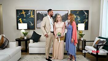 Future Stepdaughter Joins Past Threesome With Blonde Cougar