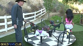 tattooed ebony babe rides stepdad hard! 🔥