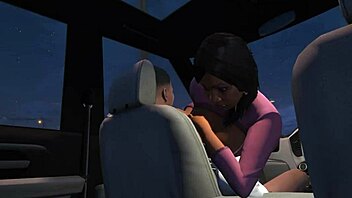 i can't believe franklin got hooker service in gta 5 car scene.