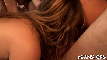 Wild gals dive into rough group banging with eager mature studs for intense fun