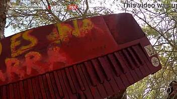 Young 18+ Gets Monster Cock on Ibiza Beach with Public Cum on Face Walk