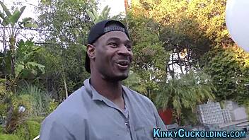 cuckolding babe gets humiliated by big black cock in interracial hardcore blowjob fetish