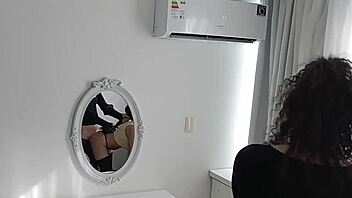 TRV fucks me in thong barefoot, busty latina! 😍