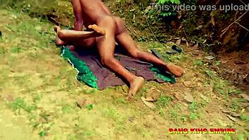 horny african couple bangs hard on village road pov