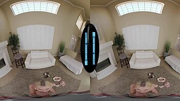 Helping cute pigtailed Skylar Storm with rent issues at LethalHardcoreVR.