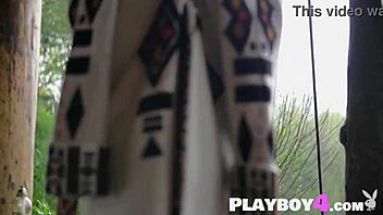 Sophie casually undresses for playboy.