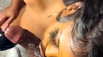 blowjob with step brother's neighbor turns homemade