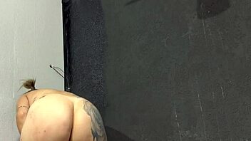 Painter fucks housewife's ass and pussy while painting, cums inside