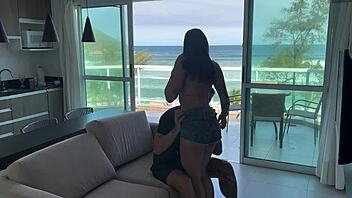 back from beach, rode bandido’s cock to ecstasy