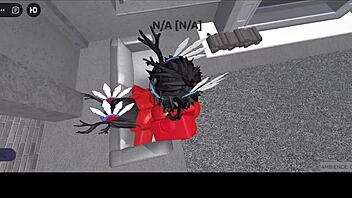 A hot slut succubus fucks with a disgusting demon on the couch