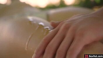 Guy gave a sensual massage to his girlfriend and fucked her