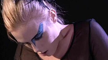 innocent ballerina seduced by witch on halloween, licking to orgasm