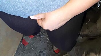 Village Girl Masturbates Hairy Pussy During Lunch Break at Ranch