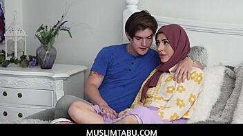 Audrey Royal In Hijab Teases Boyfriend Tyler Cruise On Dining Table