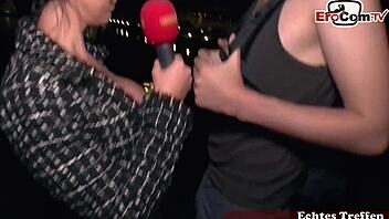 Wild German street casting turns into a public scandal pickup