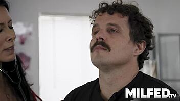 Hot nurse milf gets wild in exam room 😍