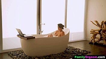 Wicked cougar gets clothes ripped by husband's friend. FamilyOrgasm catches steamy jacuzzi action.