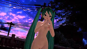 Look at Hatsune Miku in her full nude glory!
