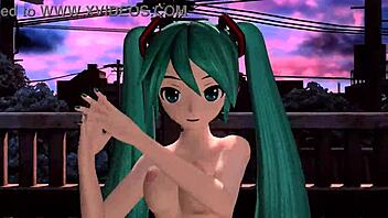 Look at Hatsune Miku in her full nude glory!