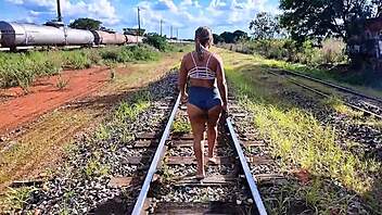 banging a tight ass outdoors