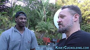 cuckolding babe gets humiliated by big black cock in interracial hardcore blowjob fetish