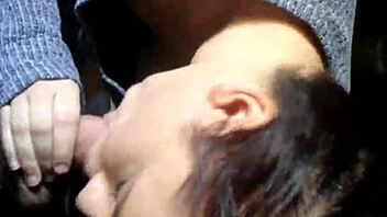 young slut gives intense blowjob and face fucking