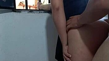 Unfaithful fiancee bent over for creampie in POV action