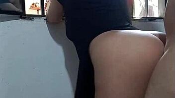 Unfaithful fiancee bent over for creampie in POV action