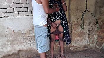 British couple gets wild with anal play in small hut