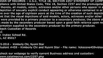 Kimberly chi and nyomi star in bathtub scene