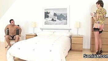 Hey, check out unfaithful Gill Ellis flashing massive British tits!