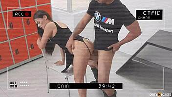 i convince security head with a wild office fuck session