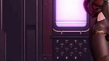 3D Big Tits in Leather Expand During Intense Riding Sex Scene