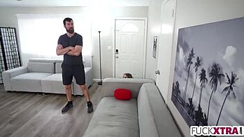 uh, caught my tall stepbro jerkin’ off, so naughty!