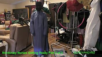 Doctor Tampa, ready for cum extraction with nonbinary docs in gloves?