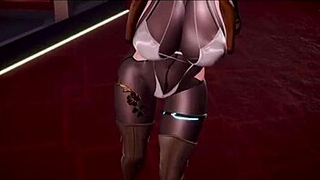 3D Big Tits in Leather Expand During Intense Riding Sex Scene