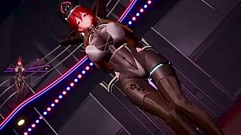 3D Big Tits in Leather Expand During Intense Riding Sex Scene