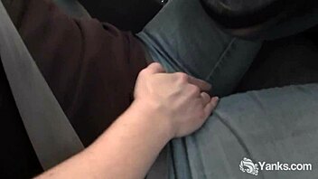 Sexy Yanks Lou Lebonne cums hard solo in car.