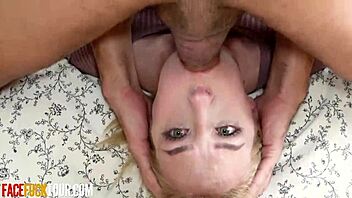 Sophie Otis Maintains Eye Contact During Rough Deepthroat Face Fucking