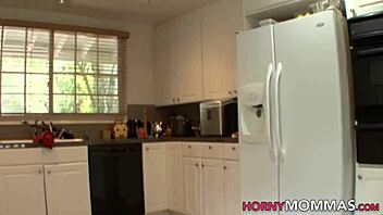 Horny teen and her lesbian stepmom in intense four-finger action